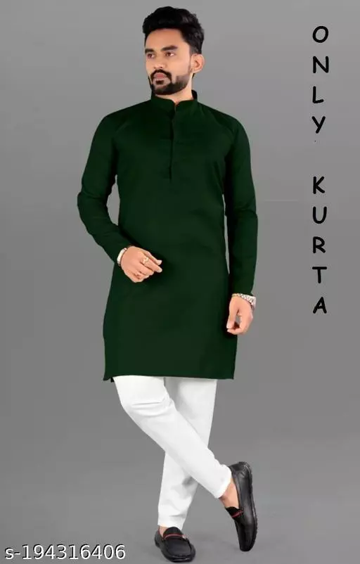 Men's White Kurta Pyjama Set Combo