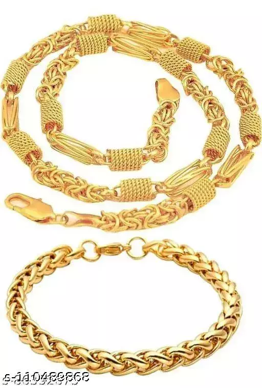 Premium Men Gold Brass Chains
